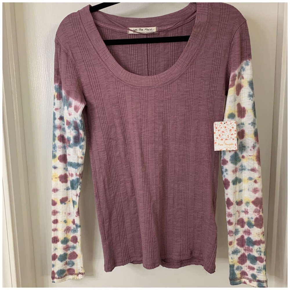 Free People Bug Sur Tee Long Sleeves Size Medium - Picture 7 of 11
